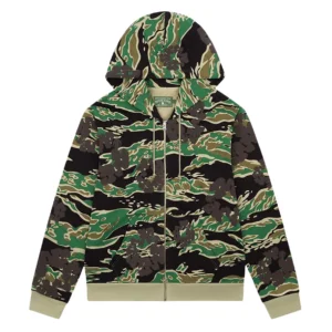 Denim Tears Cotton Wreath Zip Hoodie Tiger Camo
