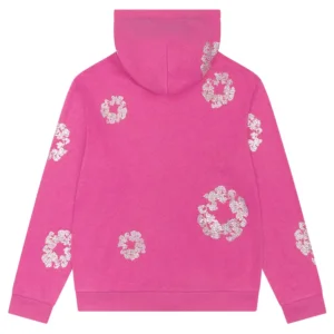 Denim Tears Cotton Wreath Zip Hoodie Pink