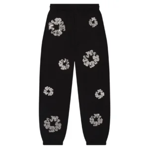 Denim Tears Cotton Wreath Sweatpants Black / White