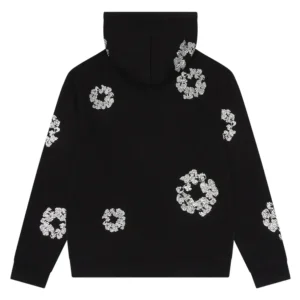 Denim Tears Cotton Wreath Zip Hoodie Black / White