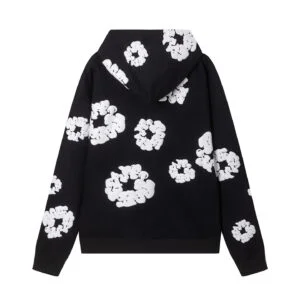 Denim Tears Cotton Wreath Zip Hoodie Black