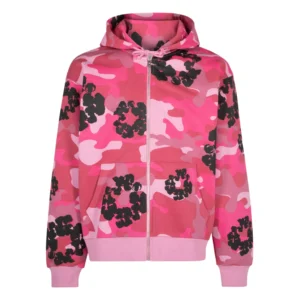 Denim Tears Cotton Wreath Zip Hoodie Pink Camo