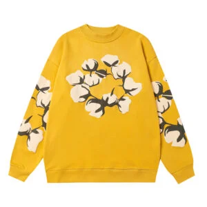 Denim Tears Cotton Wreath Crewneck Sweatshirt Yellow Mustard