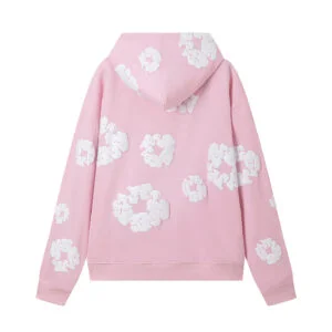 Denim Tears Cotton Wreath Zip Hoodie Pink