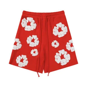 Denim Tears Cotton Wreath Sweatshorts Red
