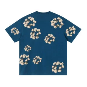 Denim Tears Blue Cotton Scattered Wreath Print T-Shirt