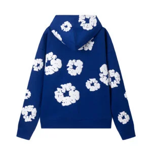 Denim Tears Cotton Wreath Zip Hoodie Blue