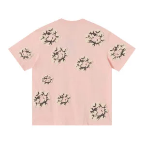 Denim Tears Soft Pink Cotton Wreath Motif Graphic T-Shirt