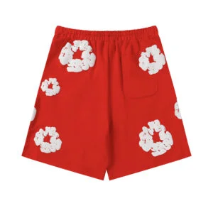 Denim Tears Cotton Wreath Sweatshorts Red