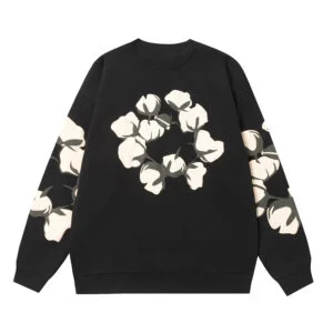 Denim Tears Cotton Wreath Crewneck Sweatshirt Black Classic