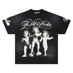 Hellstar Path to Paradise Angel Graphic T-Shirt Black