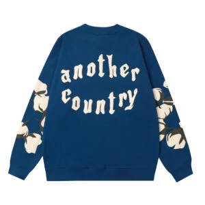 Denim Tears Cotton Wreath Crewneck Sweatshirt Blue Ocean