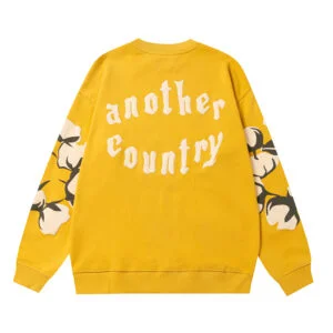 Denim Tears Cotton Wreath Crewneck Sweatshirt Yellow Mustard