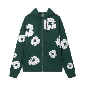 Denim Tears Cotton Wreath Zip Hoodie Green