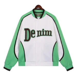 Denim Tears Varsity Jacket Green White