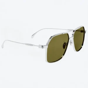 AM0372 Silver Green Sunglasses