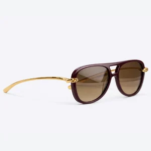 BV1391S Knot Aviator Sunglasses Burgundy