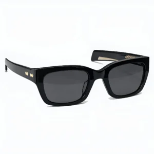 BV1393S Black Rectangular Sunglasses