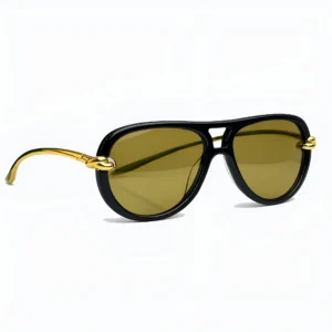 BV1418S 007 Black / Yellow Knot Aviator Sunglasses