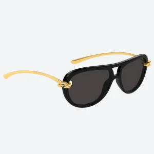 BV1418S Black Gold Aviator Sunglasses
