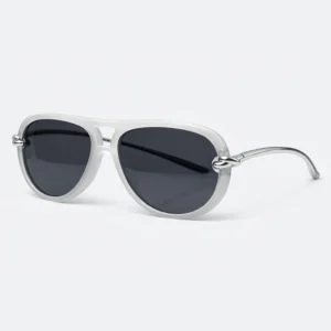 BV1418S Crystal / Grey Knot Aviator Sunglasses