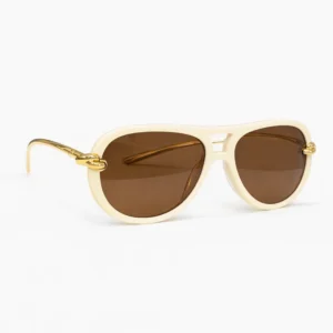 BV1418S Ivory Gold Aviator Sunglasses