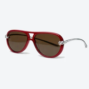 BV1418S Red / Brown Knot Aviator Sunglasses