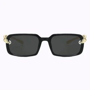 BV1419S Black Rectangle Sunglasses