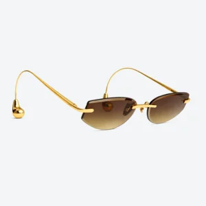 BV1698LA Gold Brown Gradient Rimless Sunglasses
