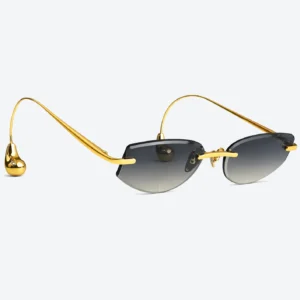 BV1698LA Gold Rimless Cat-Eye Sunglasses