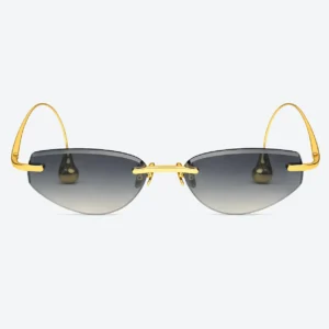BV1698LA Gold Rimless Cat-Eye Sunglasses