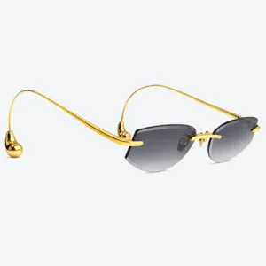 BV1698LA Gold Rimless Sunglasses