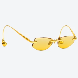 BV1698LA Gold Yellow Rimless Sunglasses