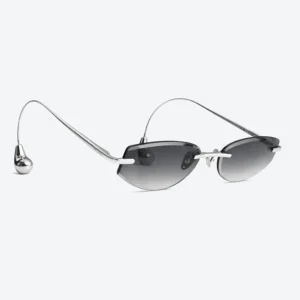 BV1698LA Silver Grey Gradient Rimless Sunglasses
