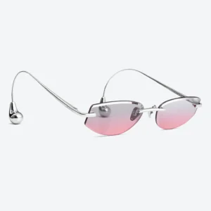 BV1698LA Silver Pink Gradient Rimless Sunglasses