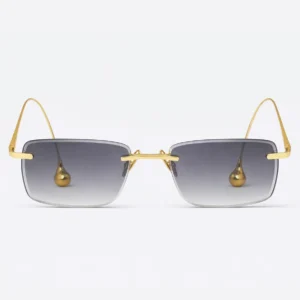 BV1699LA Gold Grey Rimless Sunglasses