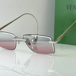 BV1699LA Silver Pink Gradient Rimless Sunglasses