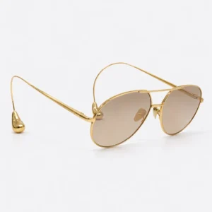 BV1701LA Gold Beige Aviator Sunglasses