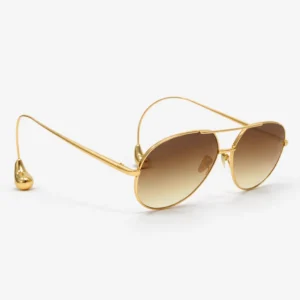 BV1701LA Gold Brown Gradient Aviator Sunglasses