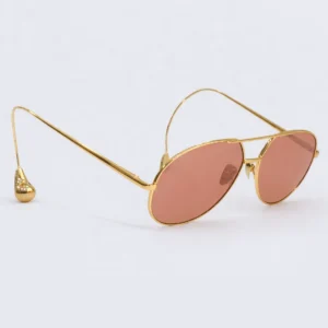 BV1701LA Gold Pink Aviator Sunglasses
