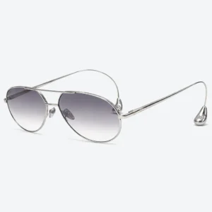 BV1701LA Silver Aviator Sunglasses