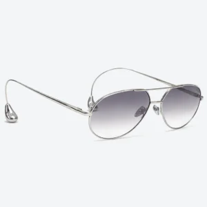 BV1701LA Silver Aviator Sunglasses