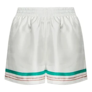 Casablanca Silk Striped Shorts