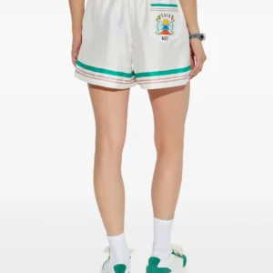 Casablanca Silk Striped Shorts