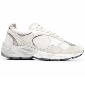 Women's Dad-Star in suede and mesh with white leather star and beige leather heel tab