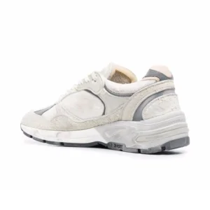 Women's Dad-Star in suede and mesh with white leather star and beige leather heel tab