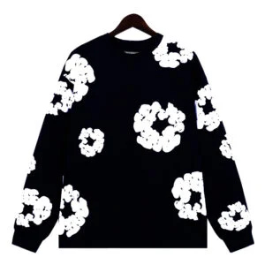 Denim Tears Cotton Wreath Sweater Black Allover Print