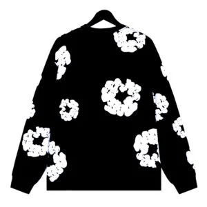 Denim Tears Cotton Wreath Sweater Black Allover Print