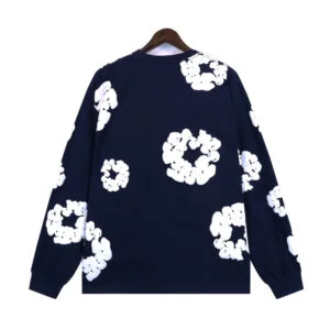 Denim Tears Cotton Wreath Sweater Blue Allover Print