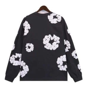 Denim Tears Cotton Wreath Sweater Charcoal Grey Allover Print